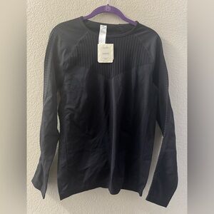 Fabletics Black Seamless Long Sleeve Top